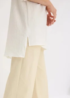 Tunika mit Struktur und Spitzenband