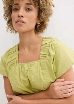 Tunikabluse aus Baumwoll-Seersucker