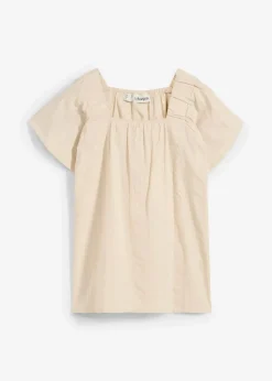 Tunikabluse aus Baumwoll-Seersucker