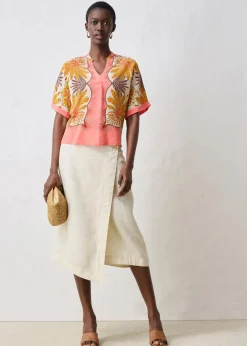 Tunikabluse aus feinem Seiden-Mix