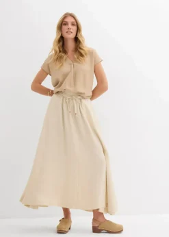 Tunikabluse aus fließendem Viskose-Mix