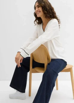 Tunikabluse aus fließender Viskose