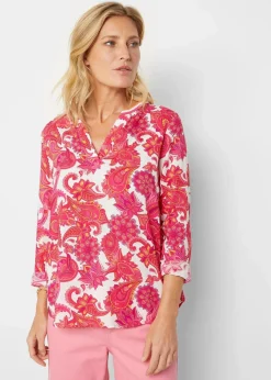 Tunikabluse aus fließender Viskose