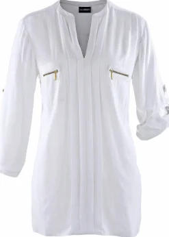 Tunikabluse aus fließender Viskose