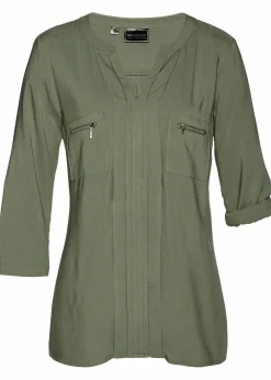 Tunikabluse aus fließender Viskose