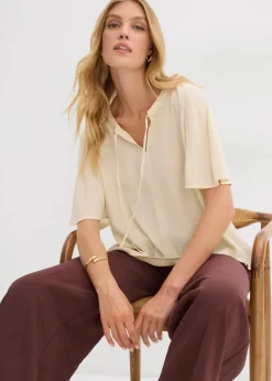 Tunikabluse aus fließender Viskose