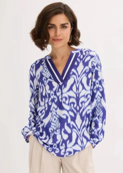 Tunikabluse aus fließender Viskose