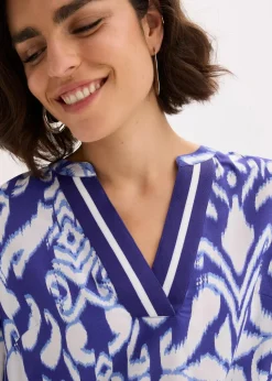 Tunikabluse aus fließender Viskose