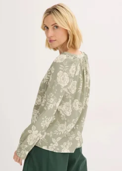 Tunikabluse aus leichtem Crêpe