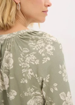 Tunikabluse aus leichtem Crêpe