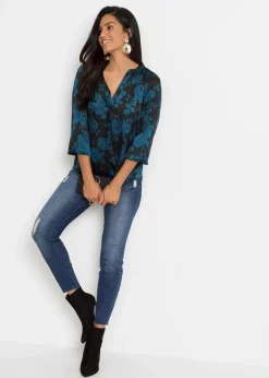 Tunikabluse aus leichtem Crêpe