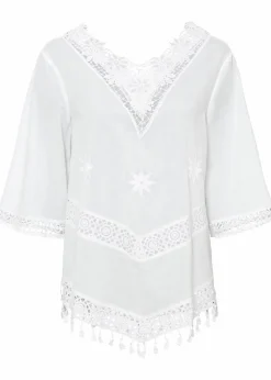 Tunikabluse aus reiner Baumwolle