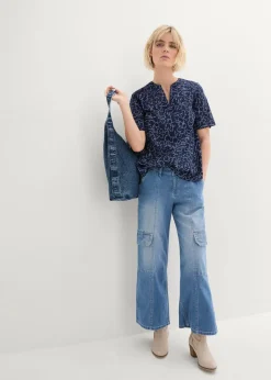 Tunikabluse aus reiner Baumwolle