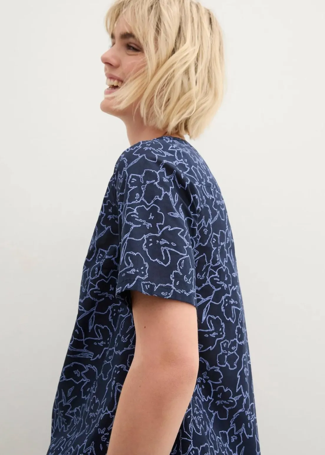 Tunikabluse aus reiner Baumwolle