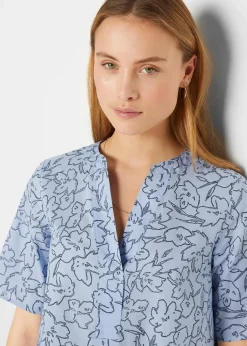 Tunikabluse aus reiner Baumwolle