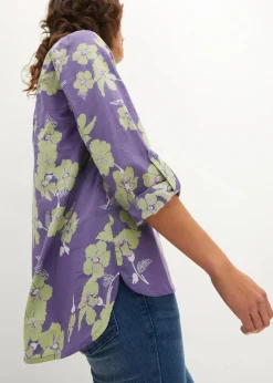 Tunikabluse aus reiner Baumwolle