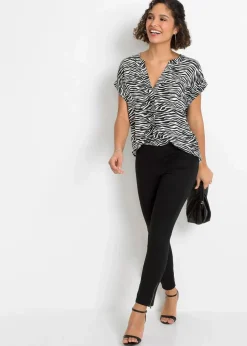 Tunikabluse aus reiner Viskose