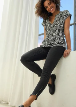 Tunikabluse aus reiner Viskose