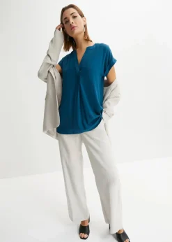 Tunikabluse aus reiner Viskose