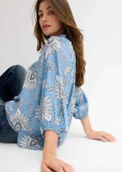 Tunikabluse aus softem Viskose-Mix