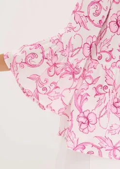 Tunikabluse aus strukturierter Viskose