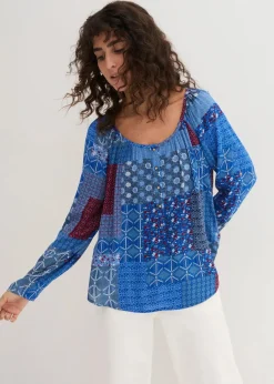 Tunikabluse, Crincle, Langarm