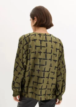 Tunikabluse mit Fledermausärmeln