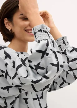 Tunikabluse mit Fledermausärmeln