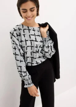 Tunikabluse mit Fledermausärmeln