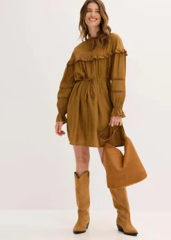 Tunika-Kleid aus feinem Viskose-Mix