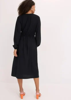 Tunika-Kleid aus fließendem Viskose-Mix