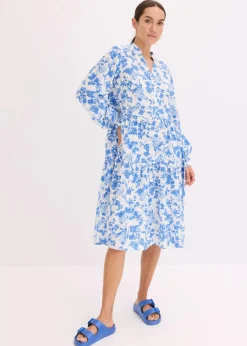 Tunika-Kleid aus fließender Viskose