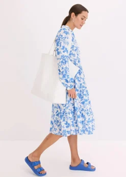 Tunika-Kleid aus fließender Viskose