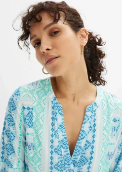 Tunika-Kleid aus fließender Viskose