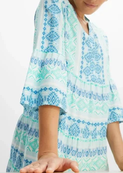 Tunika-Kleid aus fließender Viskose