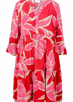 Tunika-Kleid aus fließender Viskose