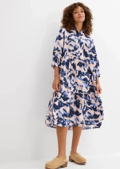 Tunika-Kleid aus fließender Viskose