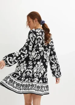 Tunika-Kleid aus fließender Viskose