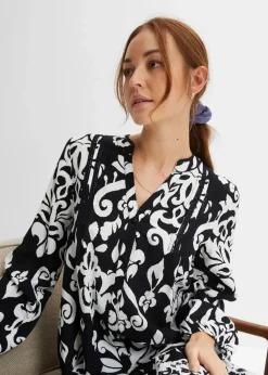 Tunika-Kleid aus fließender Viskose