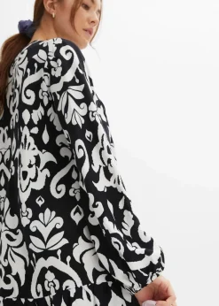 Tunika-Kleid aus fließender Viskose