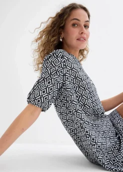 Tunika-Kleid aus fließender Viskose