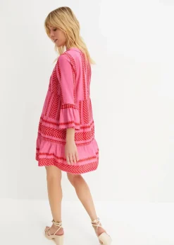 Tunika-Kleid aus fließender Viskose