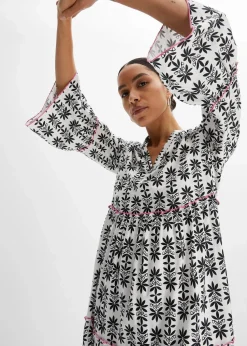 Tunika-Kleid aus fließender Viskose