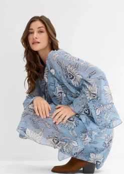 Tunika-Kleid aus strukturiertem Chiffon