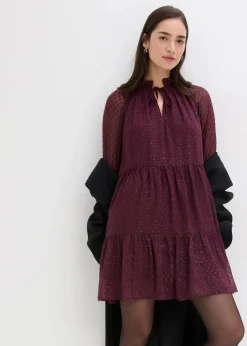 Tunika-Kleid mit Glitzereffekt