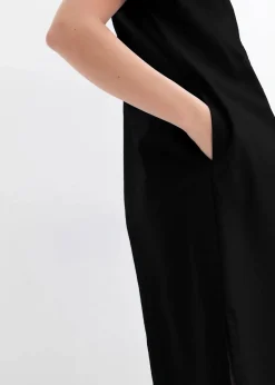 Tunika-Kleid mit Taschen aus Leinen-Baumwoll-Mix