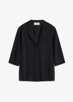 Tunika-Shirt aus fließendem Viskose-Piqué