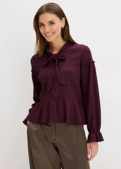 Tunika-Shirt aus strukturiertem Jersey