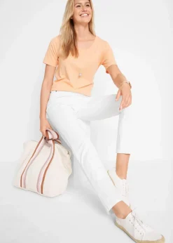 Twill Treggings aus elastischem Baumwoll-Mix