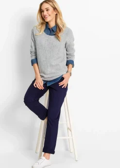 Twill Treggings aus elastischem Baumwoll-Mix